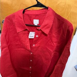 Maeve Vibrant Red Blouse